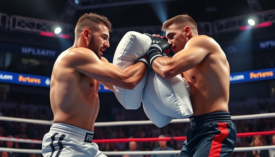 Pillow Fighting Championship match in action inside a boxing ring.