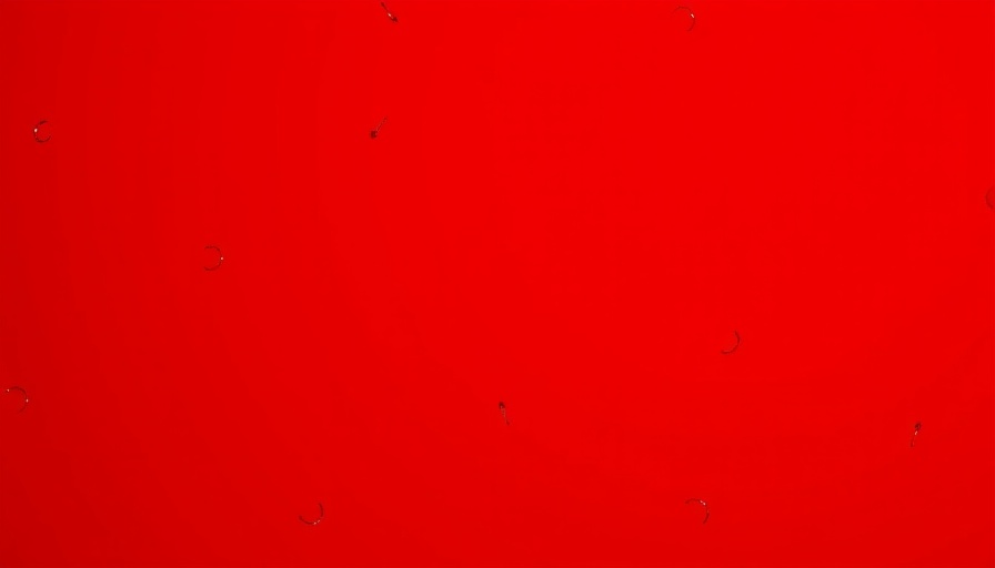 Bright red background, no features or patterns.