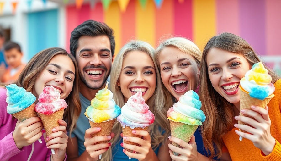 People enjoying the best snow cones in Houston with smiles.