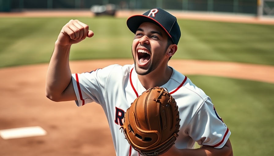 Baseball player celebrating after a successful backflip catch on the field.
