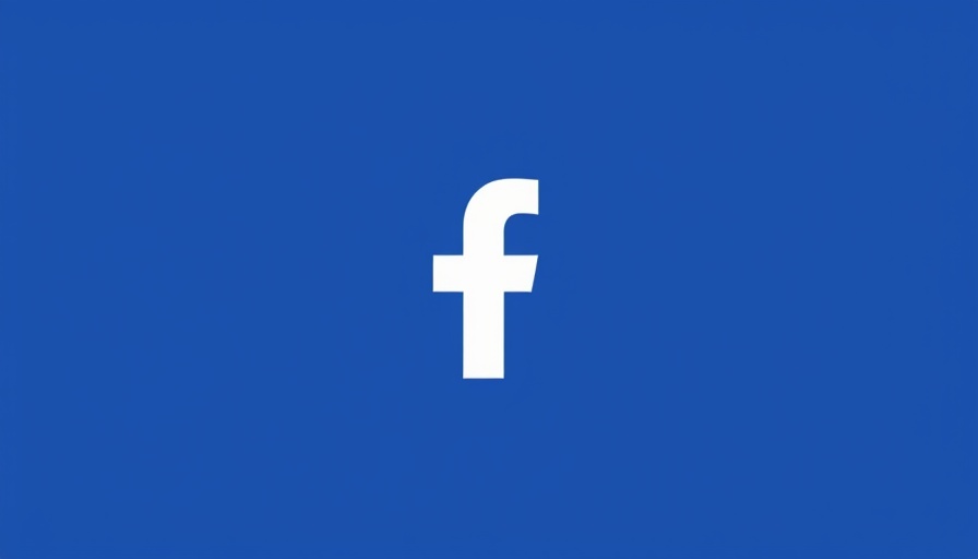 Facebook logo on blue background.