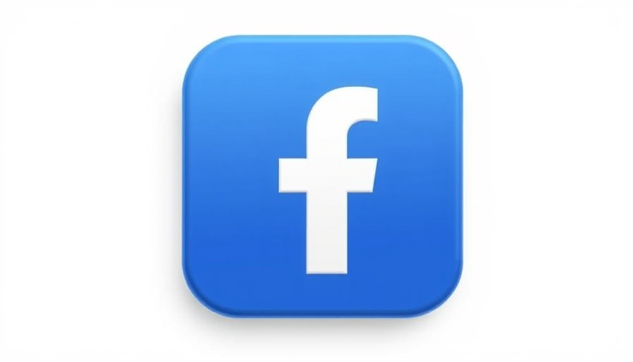 Blue Facebook icon, simple design on white background.