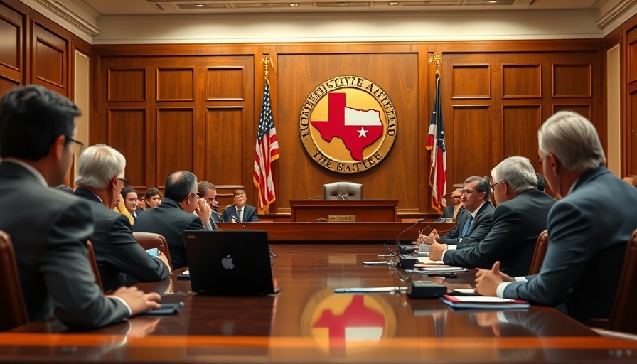 Texas congressional meeting discussing maps vote, officials present.