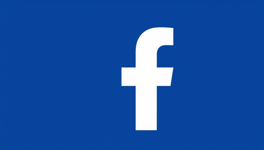 Blue Facebook logo on a square background.