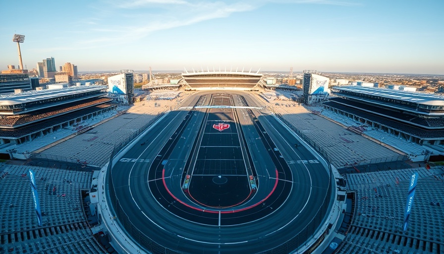 Aerial view of IndyCar Grand Prix Arlington track.