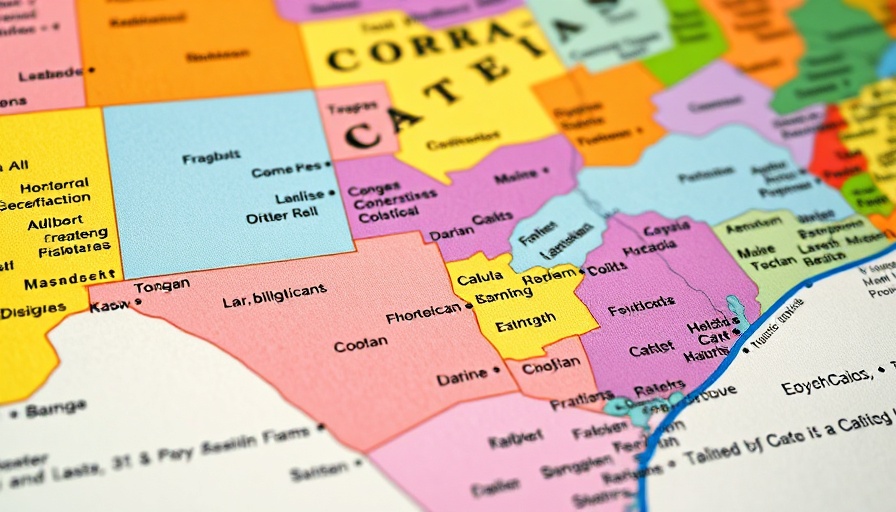 Texas congressional redistricting map showing district boundaries.