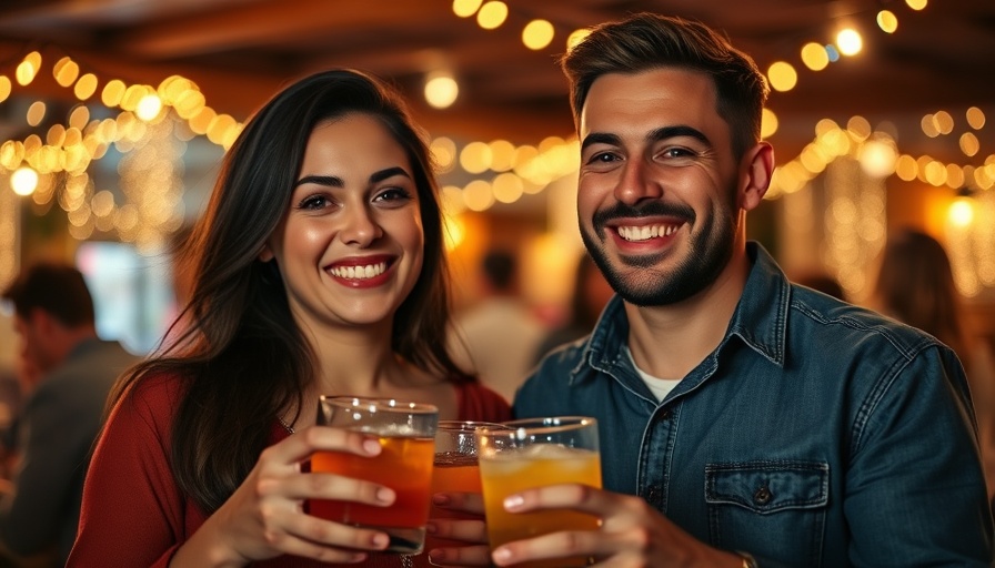 CultureMap Austin's Tailgate 2025 tickets: smiling couple holding drinks at festive event