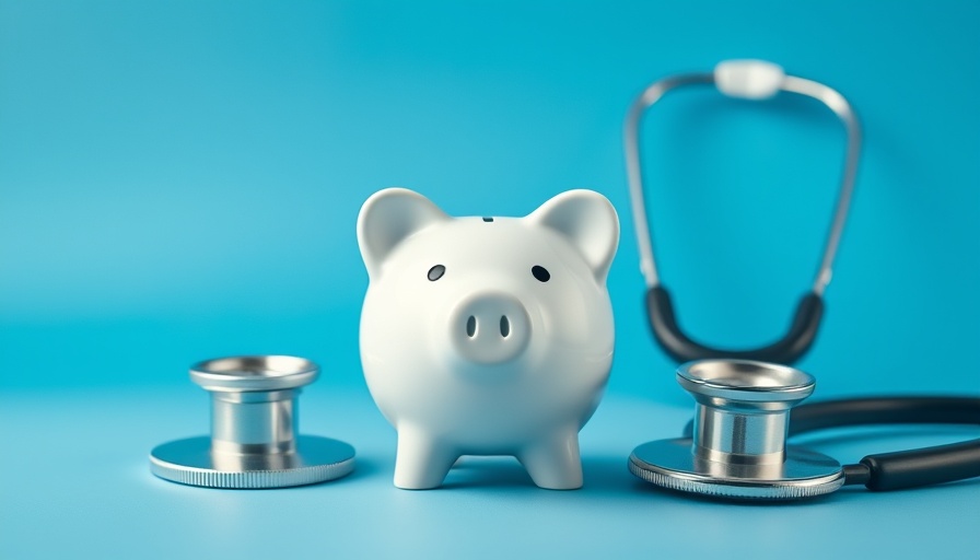 Symbolic representation of physician compensation disparities with piggy bank and stethoscope.