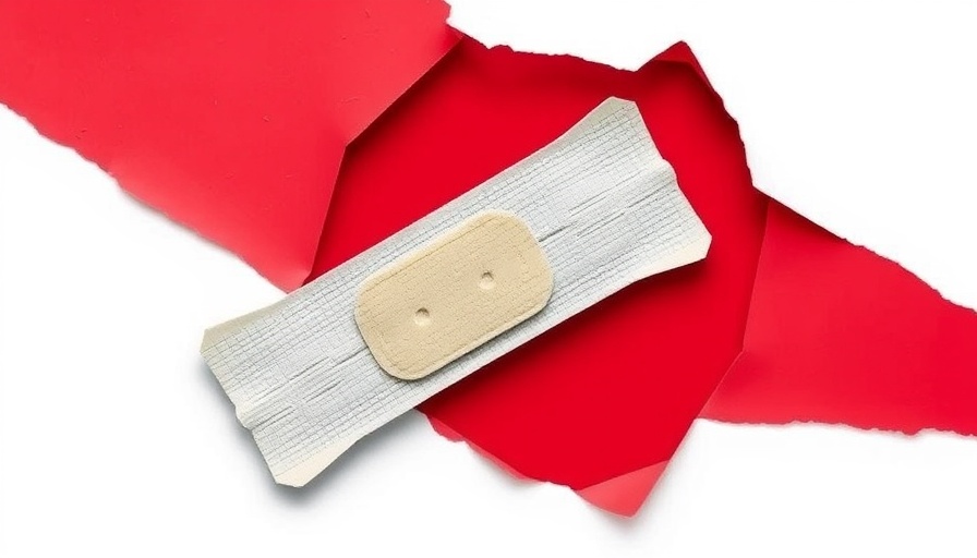 Bandage over paper tear symbolizing common reasons for ER visits.