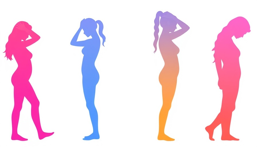 Illustration of body shape changes in health and wellness journey.