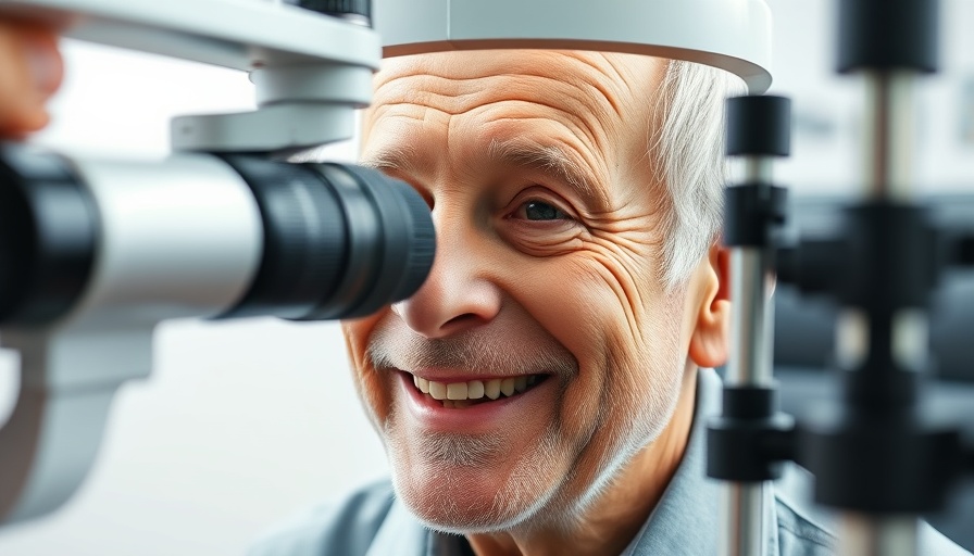 Advances in glaucoma treatment shown in eye exam with phoropter.