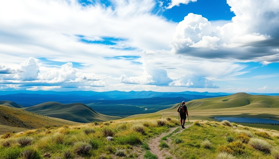 New Mexico landscape with hiker illustrating federal budget cuts