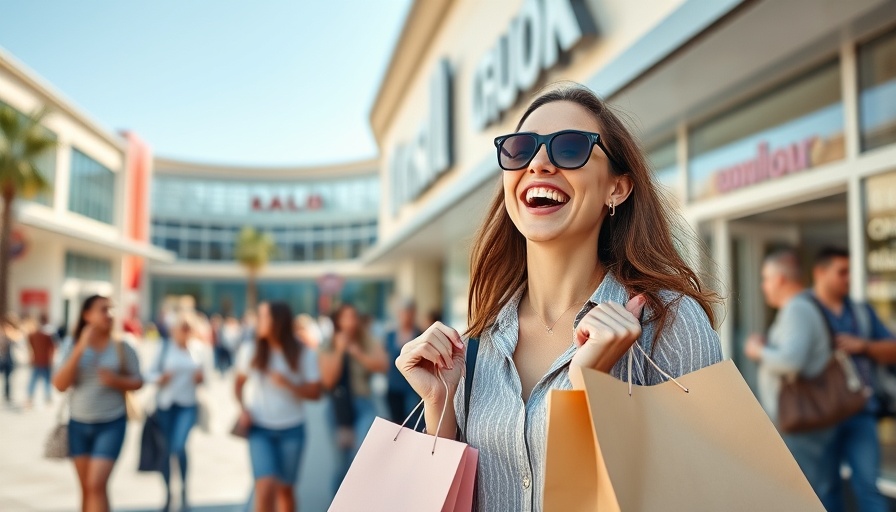 A woman shopping during tax-free weekend in Texas, smiling.