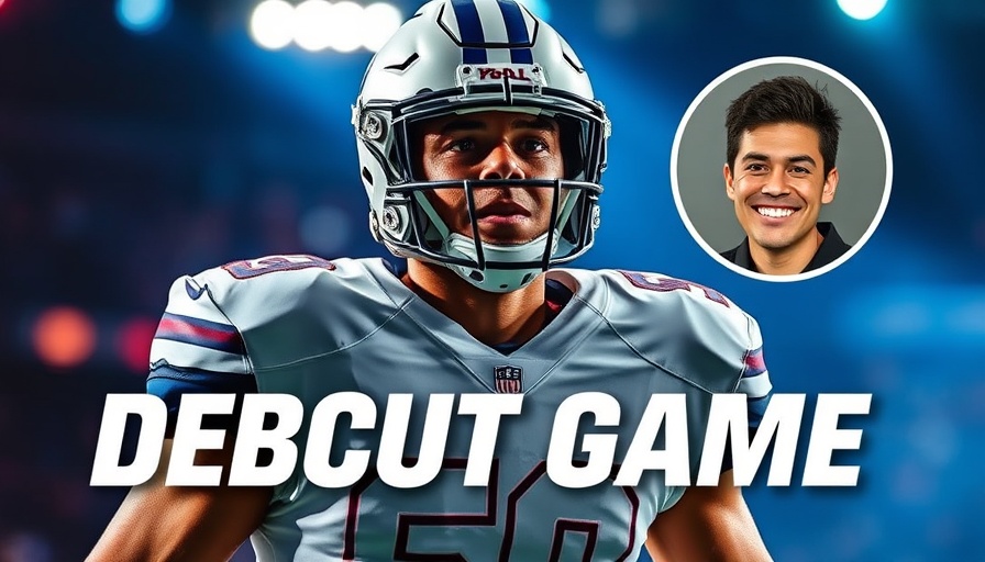 NFL news coverage featuring a dynamic sports graphic.