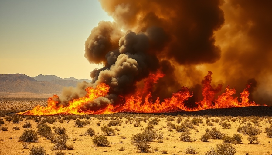California wildfire news with intense flames and heavy smoke.