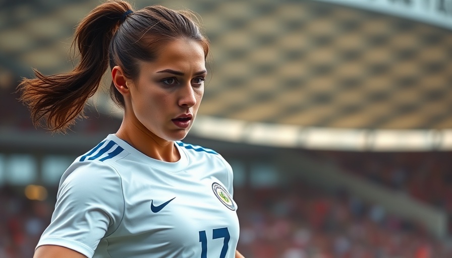 Focused female soccer player in action during women's sports event in Oregon.