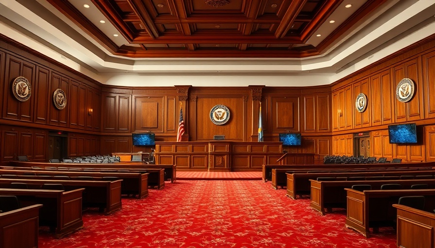 Empty courtroom highlighting court-appointed defense lawyers funding crisis.