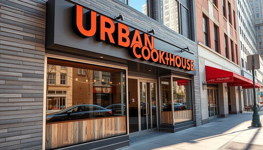 Urban Cookhouse Prosper restaurant exterior with bold signage.