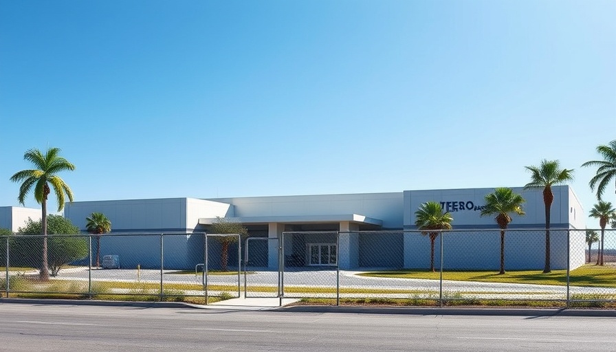 Modern exterior of new immigration detention center in Florida.