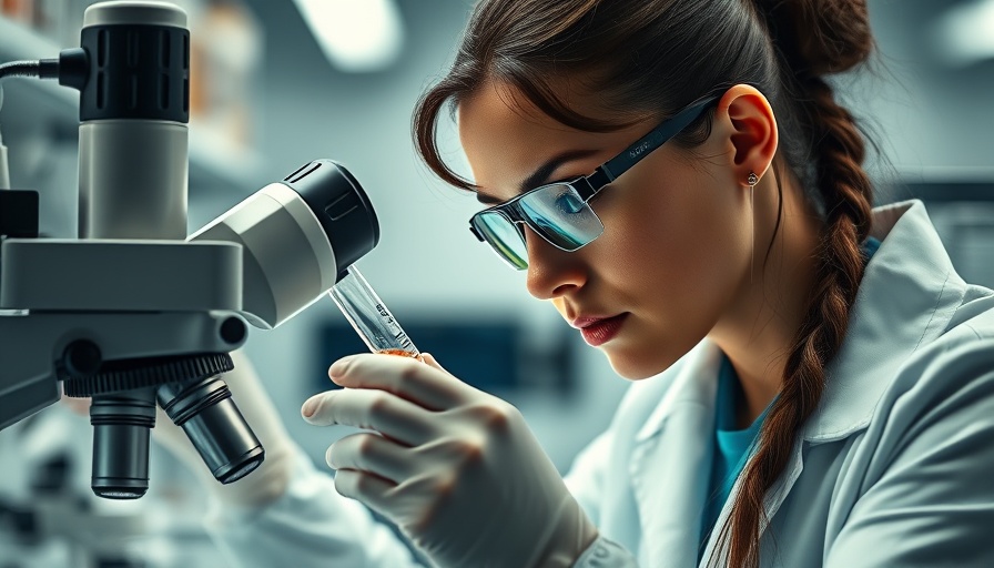 Scientist working carefully in precision medicine lab.