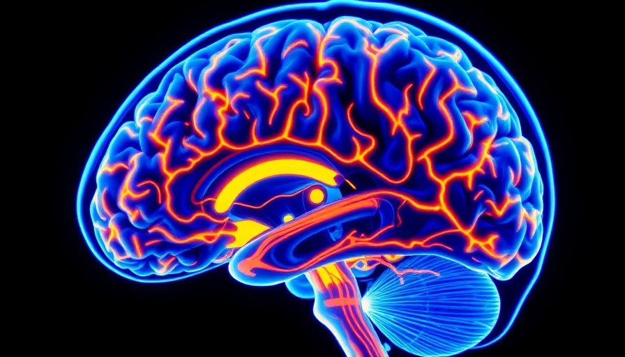 Colorful MRI scan illustrating neuroplasticity and aging brain.