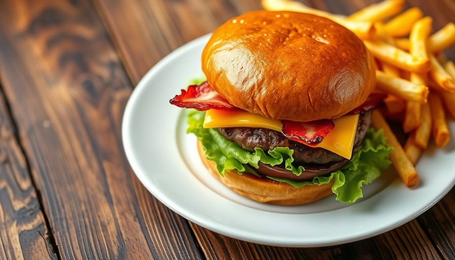 Gourmet burger and fries for a San Antonio dining experience.