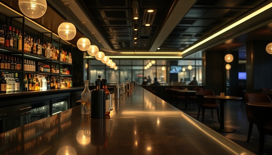 Serene empty bar, highlighting US drinking rate at all-time low.