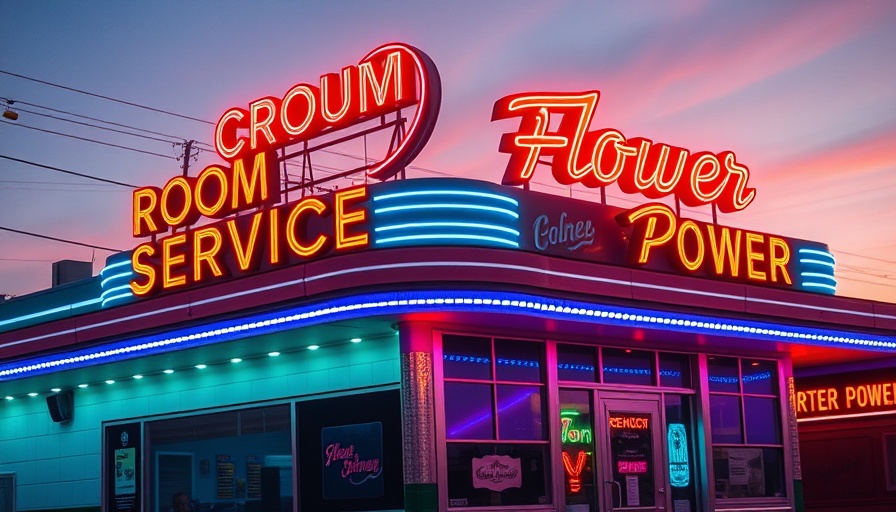Vibrant retro diner with neon signs at dusk capturing Austin lifestyle.