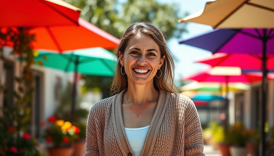 Smiling woman outdoors to improve literacy in rural Polk County.