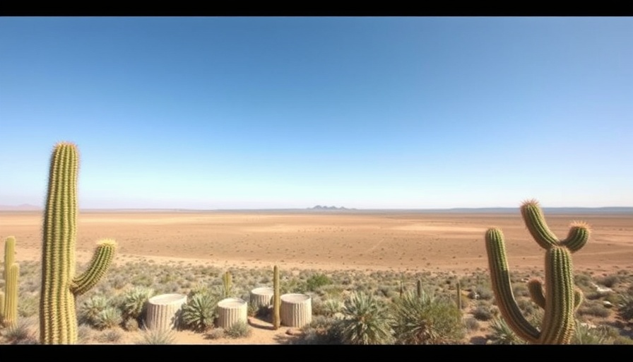 Texas landscape with clear sky and cactus foreground highlighting Austin housing market challenges.