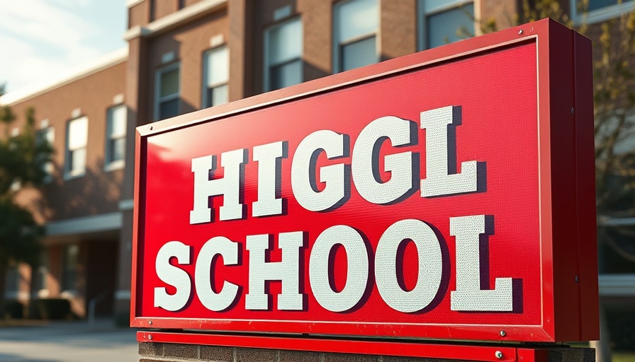 Sign of Rockwall Heath High School in Texas.