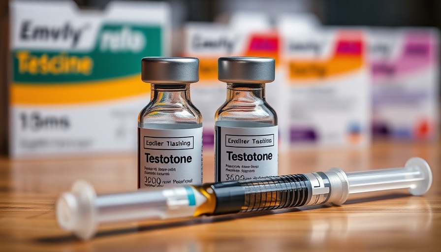 Testosterone vials and syringe for young men T maxxing testosterone.