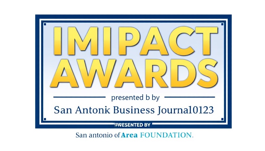 Impact Awards San Antonio 2023 logo design with nominations details