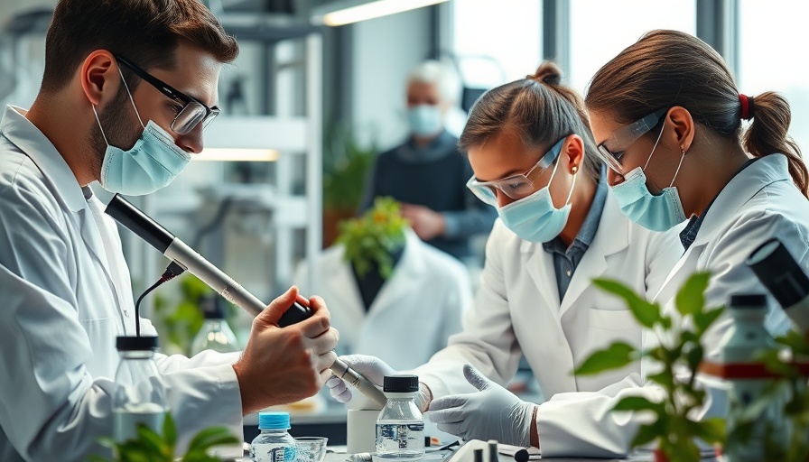USDA agricultural scientists researching pest control methods in a lab.