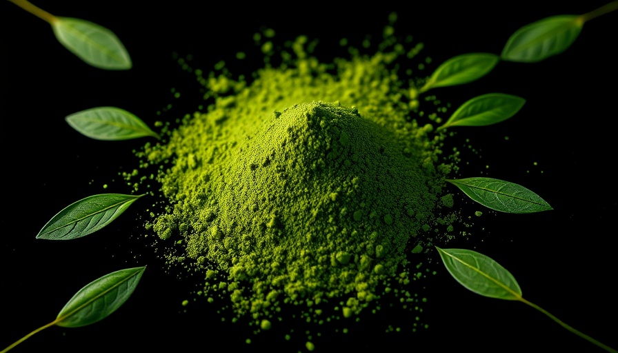 Performative eating: artistic matcha tea setup with green hues.