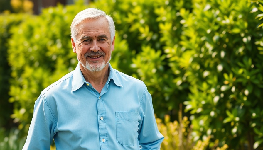 Oil and Gas Role in Louisiana Rice Industry features a middle-aged man in a garden.