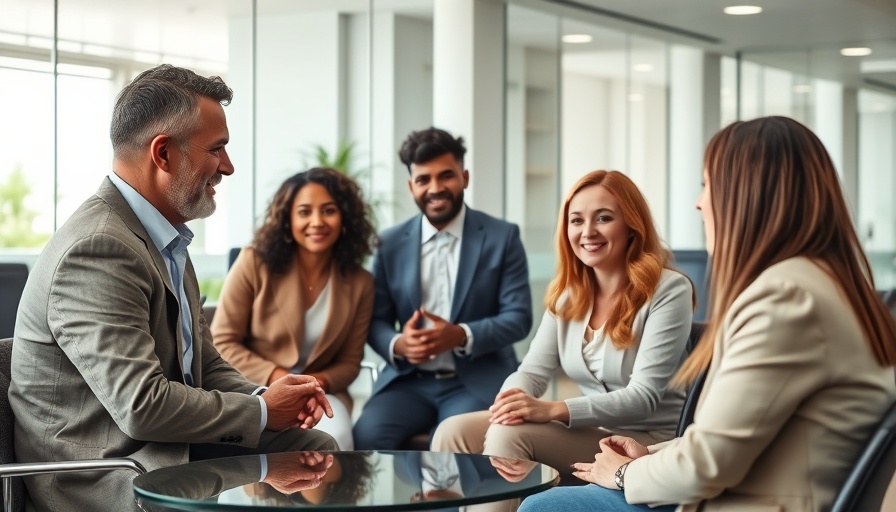 Professionals discussing healthcare policy in a modern conference room.