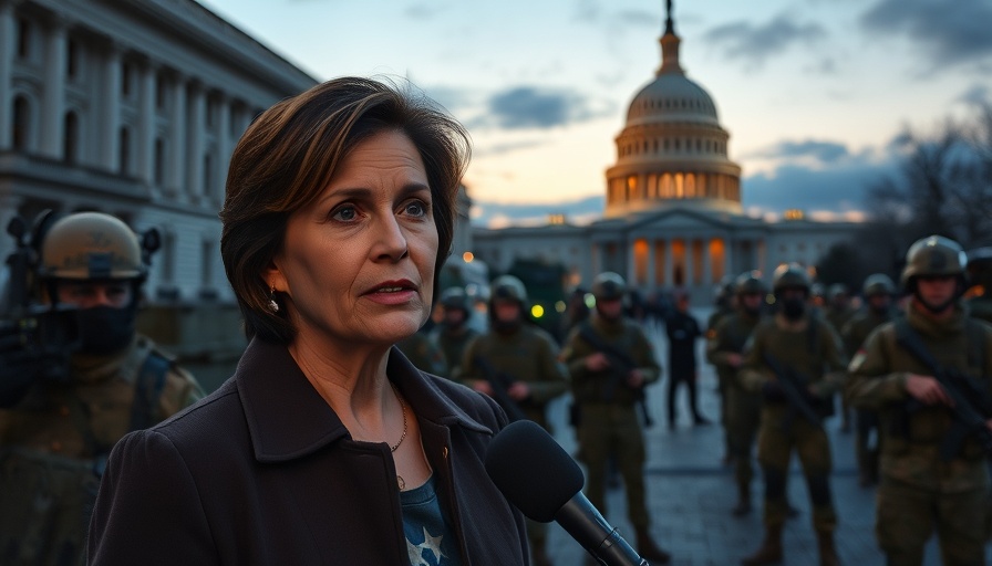 National education policy discussion with a woman speaking and night scene at U.S. Capitol.