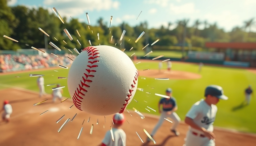 Little League World Series, camera hit by baseball during game.