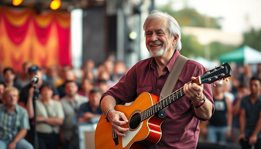 Governor's Medal of Freedom honoree performing on stage with guitar.