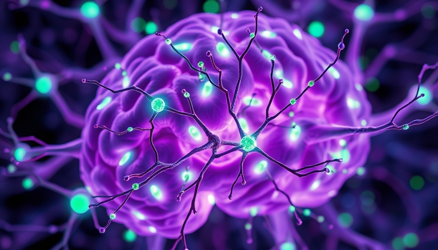 Illustration of inhibitory neuronal networks highlighting connections.