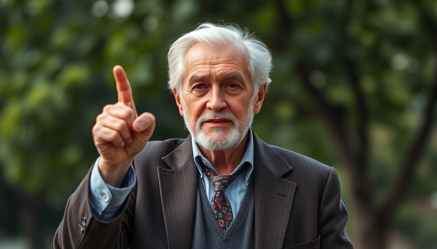 Confident gentleman pointing, symbolizing Tariff Revenue Growth USA.
