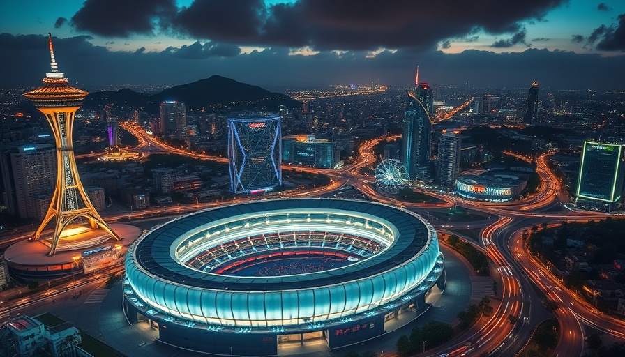 Futuristic arena in San Antonio at dusk, highlighting city funding.