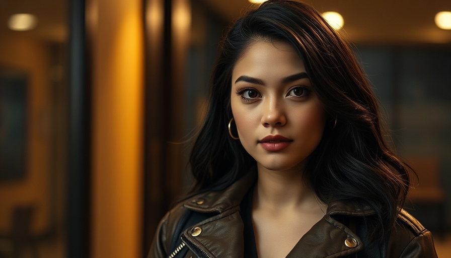 Woman in stylish jacket, cinematic shot, Paige Bueckers women's basketball.