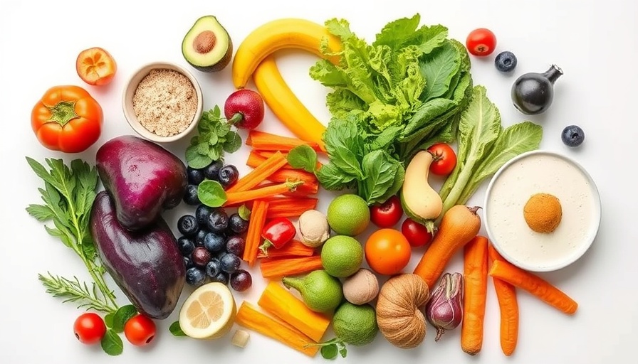 Diverse ingredients showcasing DASH diet benefits.