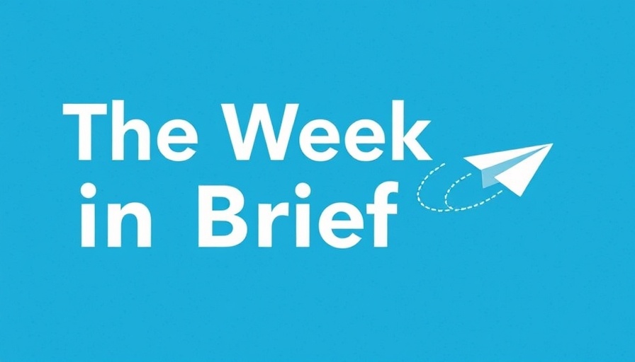 Paper airplane on blue background with 'The Week in Brief' text, KFF Health News logo.