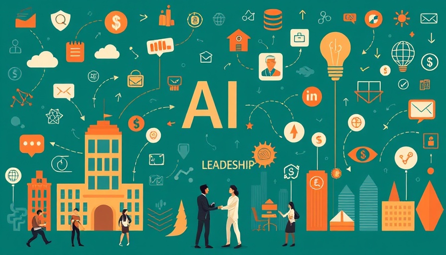 Illustration of AI leadership and connections in a cartoon style
