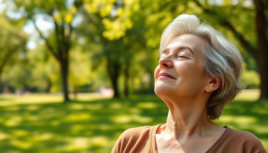 Relaxed woman embracing nature, healthy habits for a happier life.