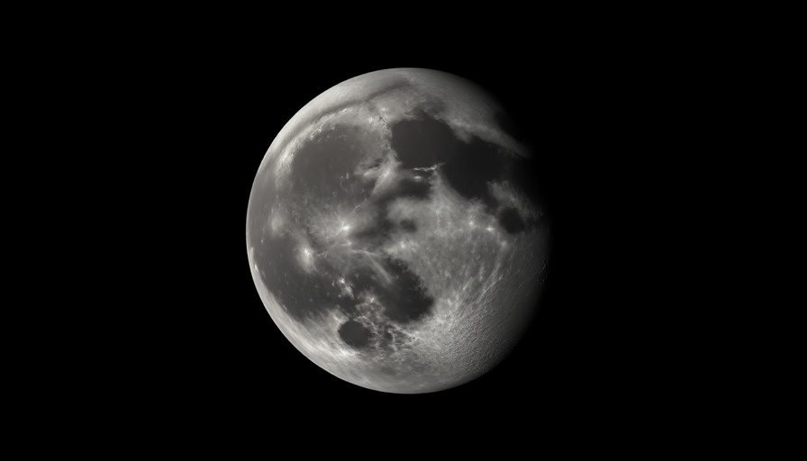 Mysterious black moon with detailed craters against deep black background.
