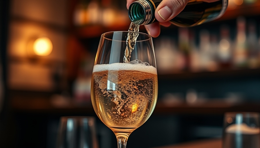 Close-up of champagne being poured, symbolizing celebration for optimal health and wellness after illness.